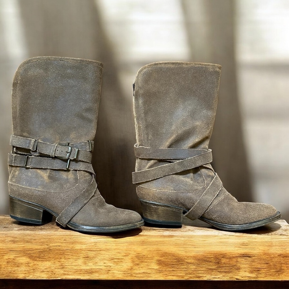 Matisse Brown Leather Strappy Boots